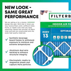 Filterbuy 19.5x19.5x4 Air Filter MERV 13 Optimal Smoke & Allergy Defense (4-Pack), Electrostatic Pleated HVAC AC Furnace Filters Replacement, Made in USA (Actual Size: 19.50 x 19.50 x 3.63)