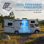 2012 Air Max 14" Vent RV Roof Vent Reversible Exhuast Fan, Ultra Low Sound RV Air Ventilation Ceiling Fan 12V Remote with Rain Sensor