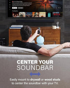 SANUS Extendable Soundbar Wall Mount for Sonos Arc & Sonos Arc Ultra Soundbar – 5” Depth Adjustment Optimized for Dolby Atmos - Black Speaker Mount