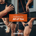 Wellbody 5 Deep Tissue Massage Gun with Heat Ball Technology | Vibrating Handheld Massager for Trigger Point Therapy | 5 Speed Rechargeable Portable Device for Muscle Pain Relief & Recovery