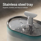 PETLIBRO Cat Water Fountain Stainless Steel,Ultra Quiet,71fl oz/2.1L Automatic Cat Fountain,Two Flow Modes,BPA-Free Capsule Metal Healthy Pet Water Fountain for Cats Inside
