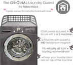 Haus Maus The Original Laundry Guard - Stop Laundry From Falling Behind Washer/Dryer - Invented by a US Mom - Made in NorthAmerica - Magnetic - Fits Most Front Loading Machines - Top of Fridge - Grey