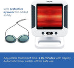 Beurer IL60 Infrared Heat Lamp for Red Light Therapy for Face, Body, Sinus & Skin, Pain Relief & Muscle Recovery, Adjustable Treatment Time, Protective Eyewear Included