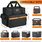 Carrying Case Compatible with Jackery Explorer 500/ECOFLOW River/River Pro/BLUETTI EB3A/GRECELL T500 Portable Power Station,Waterproof Travel Storage Bag for Charging Cable and Accessories(Bag Only)
