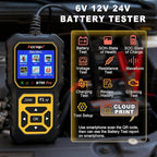 Acclope BT60 Pro Car Battery Tester, Digital Analyzer with Cloud Printing, 100-3000 CCA Range for 6V/12V/24V AGM, Lithium, Gel Batteries, Automotive Charging System