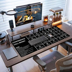 Baziabbo Office Desk Mat,Conference Call Bingo Mouse Pad for Virtual Meetings,Work from Home Computer Accessory，Non-Slip Desk Pad with Stitched Edges for Computer (Bingo)