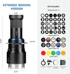 Bussi MG06 Max Bowens Mount Snoot with 40 Gobos, 36° Lens Optical Snoot Spotlight for Photography Video Shape Light Studio, GOBO Light, (Extended Bowens Mount)