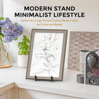 TR-LIFE 10 Inch Large Plate Stands for Display - Metal Plate Holder Display Stand + Picture Frame Holder Stand + Small Easels for Decorative Platter, Book, Plaques, Photo, Tabletop Art (2 Pack)