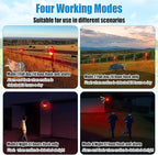 Qualirey 12 Pack Solar Sound and Light Alarm Motion Sensor 129db Outdoor Security Siren Waterproof Motion Activated Detector Alarm 6 LEDs Flash Warning Strobe System for Home, Farm (Red)