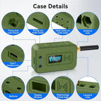 Meshnology 2 Set ESP32 LoRa V3 Module Board with 915 MHz Antenna + 3000mAh Battery + Case - WiFi Blue Tooth SX1262 CP2102 0.96” OLED Display Type C for Ar duino Meshtastic IoT (N35, Green)