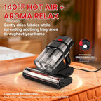 Shop-Vac Mattress Vacuum Cleaner, 14KPa Powerful Bed Vacuum with 253.7nm UV-C Light, 36960 RPM/Min Tapping, HEPA Filter & Ultrasonic, Dual Cup Filtration, for Bed, Sofa, Couch, 400W, 15.4 ft Corded