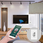 Herdio in Wall Audio Control Amplifier Receiver 2 Channel Wall Plate with USB Microphone Aux (3.5mm) Input 100Watt Max Module for Sound Systems Home Theater Integration Compatible with Bluetooth