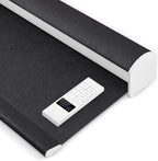 Zshine Motorized Blackout Window Blinds Customize Width (23-95 Inches) Remote Control Wireless and Rechargeable Roller Shades Blinds for Windows, Home, Office, Hotel, Club, Restaurant(82164F)