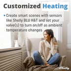 Shelly Blu TRV & Blu Gateway Gen3, Bluetooth-Operated Smart Thermostatic Valve, Smart Thermostatic Radiator Valve, Temperature Control, Home Automation, Compatible with Alexa, Google, Home Assistant