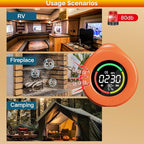 MOES Portable Carbon Monoxide Monitor for Travel Battery Powered CO Detector with Real Time Display for Hotel RV Camping and Temporary Use
