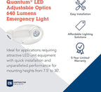 Lithonia Lighting Quantum Emergency Light, Contemporary Commercial LED Emergency Lights with 2 Aimable Lamp Heads, Ceiling or Wall Mount, White Thermoplastic, 120/277V Dual Voltage (ELM4L)