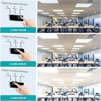 VocgoUU 12 Pack 2x4 LED Flat Panel Lights - Drop Ceiling Light Fixture 5000K 4000K 3000K Selectable & 0-10v Dimmable, 50W 24x48 LED Light Fixture, 100-277Vac, ETL Listed