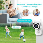 GUOANVISION Dual-Antenna Stable 5G WiFi Security Camera, 3X Zoom 2K Outdoor Indoor Camera for Baby/Pet, Home Security WiFi Camera with Color Night Vision, Two-Way Talk, IP66, SD/Cloud Storage (2-Pack)