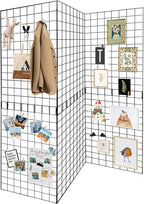 Koretech Grid Wall Panels 3 Pcs, Commercial Grade Gridwall Panels, Metal Grid Wall Panel Display Stand, You Can DIY 6 Pack 2'x3' or 3 Pack 2'x6' (Black)