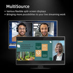 Osee GoStream Deck Pro HDMI Live Stream Switcher, Video Mixer Switcher 6 HDMI, 2 USB, 8 Macro Buttons, MultiSource, Three Streams Simultaneously, Phone Out, UVC & NDI Updatable