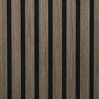 HOMCOM 4 Pack 3D Faux Wood Wall Panels, 24" x 24" Sound Absorbing Acoustic Panels, Wood Slat Wall Panels for Interior Wall Decor, Ceiling, Walnut