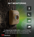 Dakota Alert Long Range Wireless Driveway Motion Detector - DCMA-4000 One Mile Alarm System - Passive Infrared Driveway Alarm Transmitter & Receiver - Outdoor Motion Sensor & Alarms