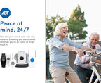 ADT - On-The-Go Mobile Medical Alert System for Seniors - GPS Capabilities, Included Waterproof Wearable Panic Button, 24/7 U.S. Based Monitoring (Fall Detection Pendant)