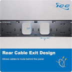 ICC 2U Ring Cable Manager Panel with Cover, Plastic with Metal Back Frame, 4" D-Rings, Horizontal Cable Management, Rackmount for 19” Network Racks, Black, Single Pack