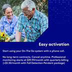ADT - On-The-Go Mobile Medical Alert System for Seniors - GPS Capabilities, Included Waterproof Wearable Panic Button, 24/7 U.S. Based Monitoring (Black Wristband)