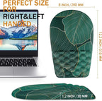 BOCHEERY Ergonomic Mouse Pad Wrist Support,Upgrade Mousepad with Massage Design,Non-Slip PU Base Desktop Mouse Pads for Pain Relief, Computer, Office & Home,12 x 8 in（F-Leaf Green）