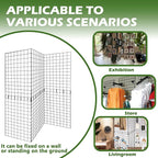 Koretech Grid Wall Panels 3 Pcs, Commercial Grade Gridwall Panels, Metal Grid Wall Panel Display Stand, You Can DIY 6 Pack 2'x3' or 3 Pack 2'x6' (Black)