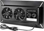 WARMOASIS 220 CFM Crawl Space Vent Fan with Dehumidistat & Thermostat, Dual Knobs for Speed & Humidity Control, 3000 RPM, Reduces Indoor Radon, Humidity & Odors, High-Efficiency Ventilation