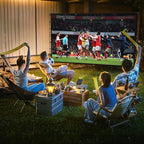 Projector Screen Outdoor, Vamvo Projector Screen with Stand Portable 150" Foldable ProjectorScreen, 10 Feet Indoor Movie-Screen with Carrying Bag for Home Theater Backyard Movie Night