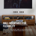 Polk Signature Elite ES35 Slim Center Channel Speaker - Hi-Res Audio Certified, Dolby Atmos & DTS:X Compatible, 1" Tweeter & (6) 3" Woofers, Dual Power Port for Effortless Bass, Stunning Black