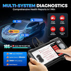 KINGBOLEN OBD2 Scanner S608, 2026 Bidirectional Scan Tool for ABS/SRS/Transmission/Enigne, 9 Reset Oil Brake DPF Bleed Gear Injector Throttle BMS SAS, CAN FD & FCA/Renault SGW, Lifetime Free Update