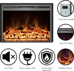Electric Fireplace, 40" Electric Fireplace Inserts, Recessed Fireplace Heater with Remote Control, Adjustable Flame Colors, Timer&Overheating Protection, 750/1500W
