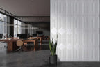 From Plain To Beautiful In Hours 9004 Depth Tier PVC 12 in x 12 in Peel and Stick Wall Panels (Covers / 10 sq.ft), White Matte, 10 Piece