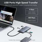 USB C Laptop Docking Station with 2 HDMI 4K@60Hz+DP 8K@30Hz for Dell HP 15 in 1 USB C Hub Triple Display Multiple Adapter Dongle with USB A Port+Button+PD+Ethernet+SD/TF+Audio for Thinkpad Surface