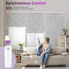 Astomi Motorized Roller Shades for Windows, Blackout Automatic Blinds with Remote, Smart Blinds, Voice Control, Compatible with Alexa, Google, Custom Size, Jacquard Grey