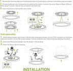 ASD LED 5" Round Flush Mount Ceiling Light Fixture, Low Profile Surface Lighting | 5CCT, Dimmable, Ultra-Thin, ETL Listed | 10W 700LM 2700-6000K 120V | Kitchen, Bedroom, Hallway Lamp | Black, 6 Pack