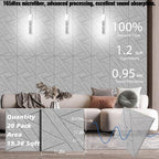 【20 Pack】 Acoustic Panels Self-Adhesive (0.4" Thick | 0.8lb/ft³ Medium Density) - 12x12 Soundproof Foam Tiles for Home Office/Wall Sound Absorption, Noise Reduction Panels Studio Use - Gray