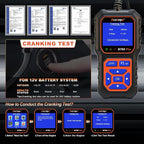 BT60 Pro Acclope Car Battery Tester with Cloud Printing 100-3000 CCA 6V 12V 24V AGM Lithium Gel Battery Checker Automotive Alternator Digital Analyzer Charging Cranking System Vehicles Truck Home-use