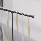 Justsoso Metal T-Bar Necklace Holder Stand, Necklace Hanging Display Stand, Tabletop Jewelry Organizer Stand for Necklace Bracelet Earring Display (Black With Solid Acrylic Base)