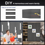 BSHEAD 6 Pack 2-Layer Fold Soundproof Wall Panels, 24 x 12 x 0.43 in Large Sound Proof Foam Panels for Walls, 0.9lb/ft³ High Density, 3D Acoustic Panels,Artistic Noise Dampening Panels Black&White