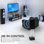 Pyle 6 Channel High Power Stereo Speaker Selector with Volume Control - Rugged and Durable Housing Construction, Cabinet Heat Sink, Plug and Play Easy Install - PLSHVC612