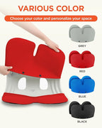 curble Grand Cover, Detachable Cover for Adult Chair, Ergonomic Chair Back Support and Lumbar Support (Red)