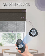 Graywind Motorized Dual Shades for Windows Smart Double Blinds Blackout, Light Filtering or Solar Motorized Blinds with Remote Alexa Google Control Day Night Shades, Custom Size (Custom Fabric)