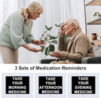 Digital Dementia Alarm Clock 8 inch Large Display, Electronic Calendar Clock with Day and Date for Elderly,3 Time Period Oversized Character Drug Reminders Clock for Dementia Elderly Patients