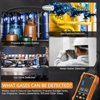 Neoteck Natural Gas Detector Gas Leak Detector with 12” Gooseneck Combustible Gas Detector with Audible & Visual Alarm Test Methane Propane Gasoline Natural Gas for Gas Pipeline Gas Stove and RV