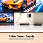 HDMI Switch 3 in 1 Out 4K@60Hz, 3Ports HDMI Switcher Splitter Selector with Remote, Support HDCP 2.2 HDR 10+ Dolby Vision/Atmos 18Gbps CEC for Apple TV Game PC PS4 5 Pro Xbox Roku